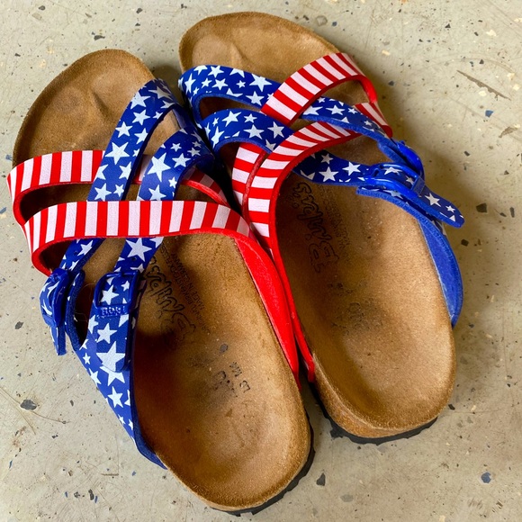 Birkenstock | Shoes | Red White And Blue Birkenstocks | Poshmark